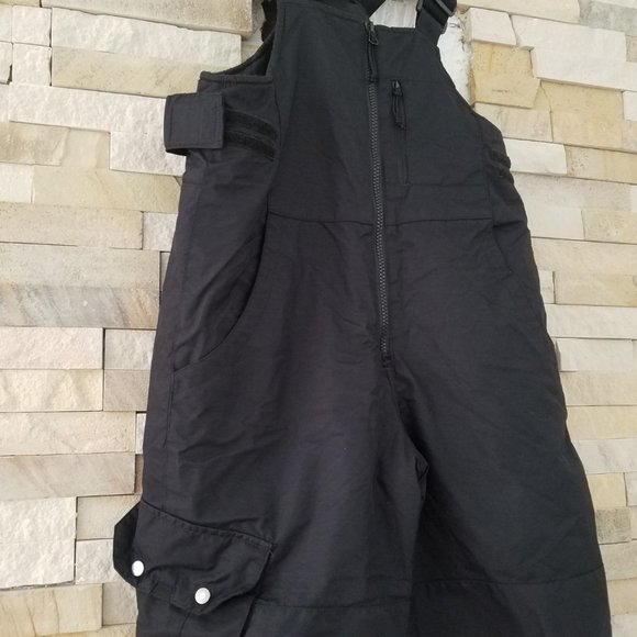 Columbia Boys Medium Black Ski Snow Pants Bib Bibs